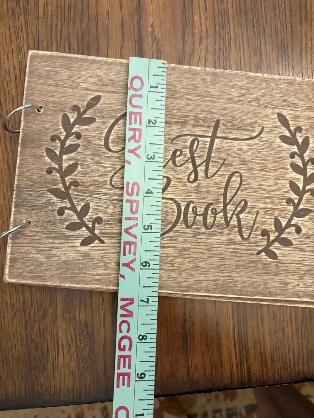 Guest Book Wooden  wedding or event Brown Rustic guest  Book.